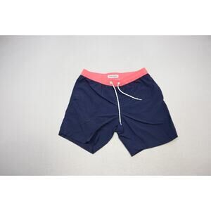 Maamgic‎ Swim Trunks Navy Blue Lined Surf Swim Athketic Mens Size Large